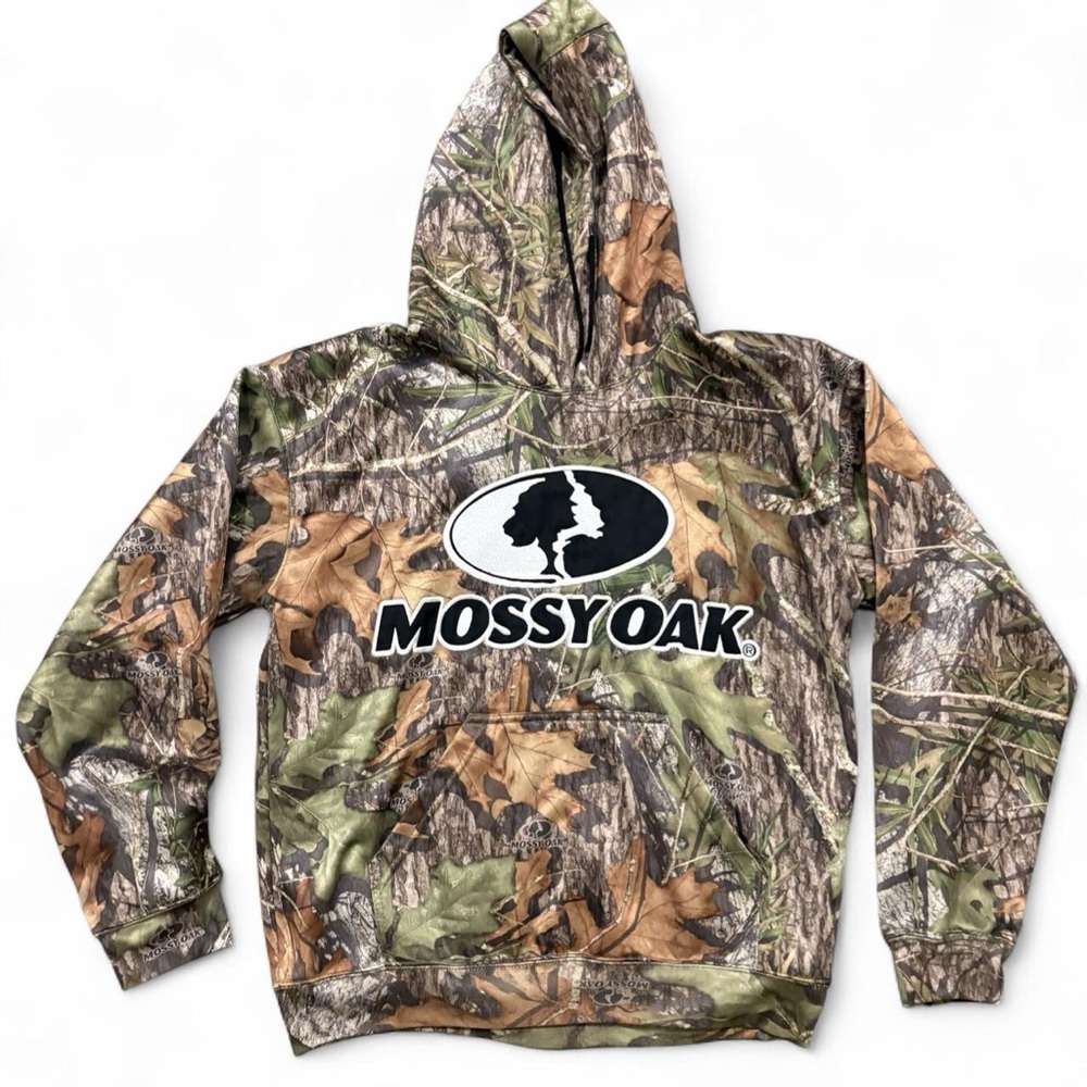 Cabela's Men's Mossy Oak Obsession Quiet Performance Logo Hunting Hoodie Sz M